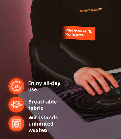 Gaming arm sleeve with a half-palm 2.0 Black Selerity