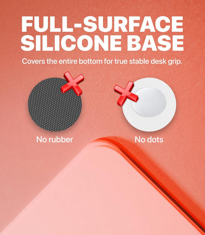 Glass Gaming Mouse Pad Large 19.3 x 16.5 inch – Tempered Hard Mousepad with Full Silicone Base Glasspad for FPS Gaming, Zero Friction, XL, Aiko