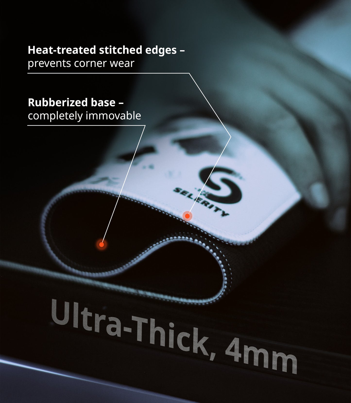 Pro Gaming Mouse Pad XL 35,5" х 15,8", Thick(4mm) - Control + Speed - Waterproof - Non-Slip Base - Extended Extra Large Desk Mat 900х400x4mm (Сrows Black/White)
