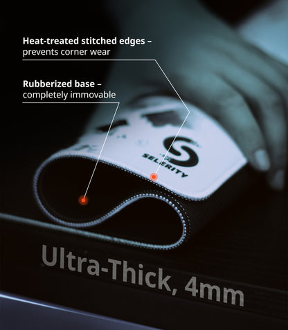 Pro Gaming Mouse Pad XL 35,5" х 15,8", Thick(4mm) - Control + Speed - Waterproof - Non-Slip Base - Extended Extra Large Desk Mat 900х400x4mm (Сrows Black/White)