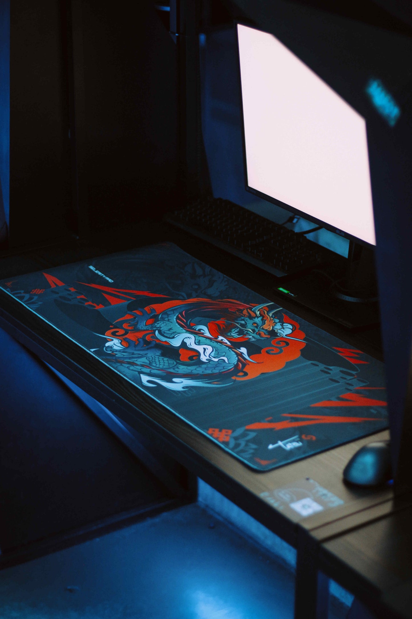 Pro Gaming Mouse Pad XL 35,5" х 15,8", Thick(4mm) - Control + Speed - Waterproof - Non-Slip Base - Extended Extra Large Desk Mat 900х400x4mm (Tatsu Orange Ocean)